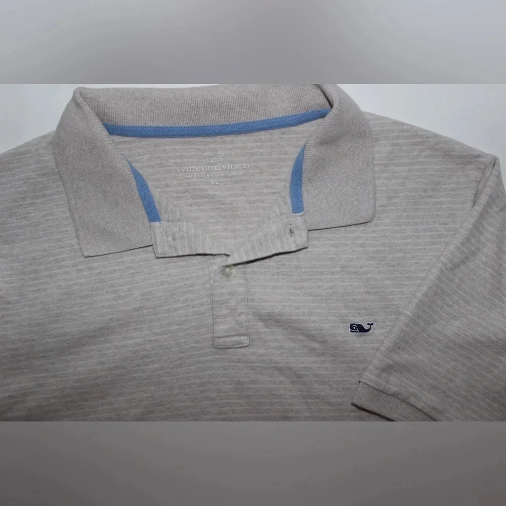 Men’s Vineyard Vines Cotton Striped Casual Preppy Polo Shirt Size XL